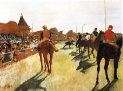 Race Horses before the Stands, Edgar Degas